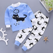 Kids Pajamas Sets Baby Boys Girls Cotton Long Sleeved