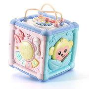 Baby Musical Box Toddler Funny Hand Drum Toy Baby Activity Cube Geometric Blocks