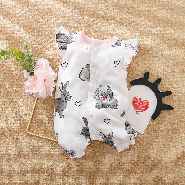 Full-print Baby Short-sleeved Romper Romper