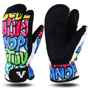 Winter Thickened Warm Three-finger Ski Gloves