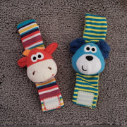 0-12 Months Soft Animal Rattle Infant Newborn Plush Sock Baby Toy Wrist Strap Baby Foot Socks