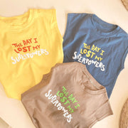 Boys T-shirt Cotton Sleeveless Summer Thin Letter Printing