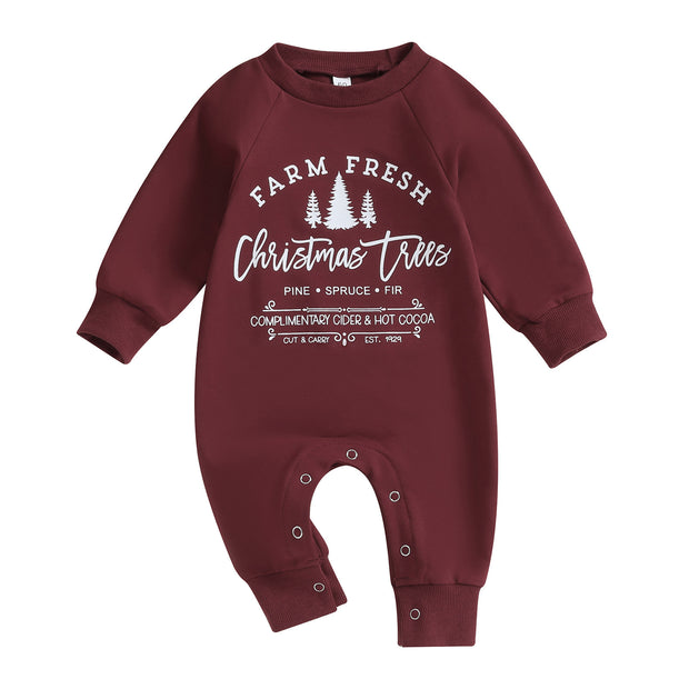 Baby Boys And Girls Long Climbing Jumpsuit Christmas