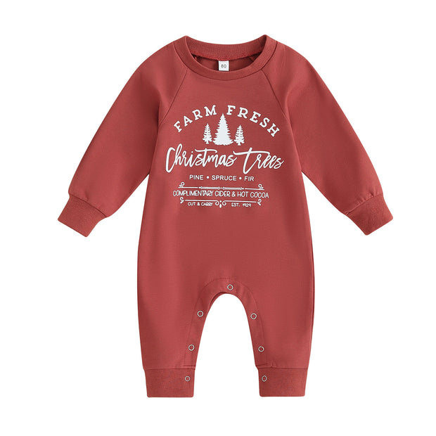 Baby Boys And Girls Long Climbing Jumpsuit Christmas