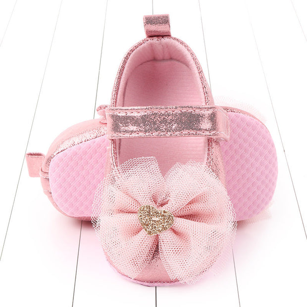 Bow girl baby princess shoes