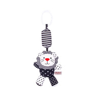 Toy Animal Baby Carriage Pendant Rattle Black and White Bed Bell