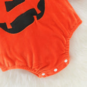 Halloween Pumpkin Suit Long Sleeve One-piece Romper