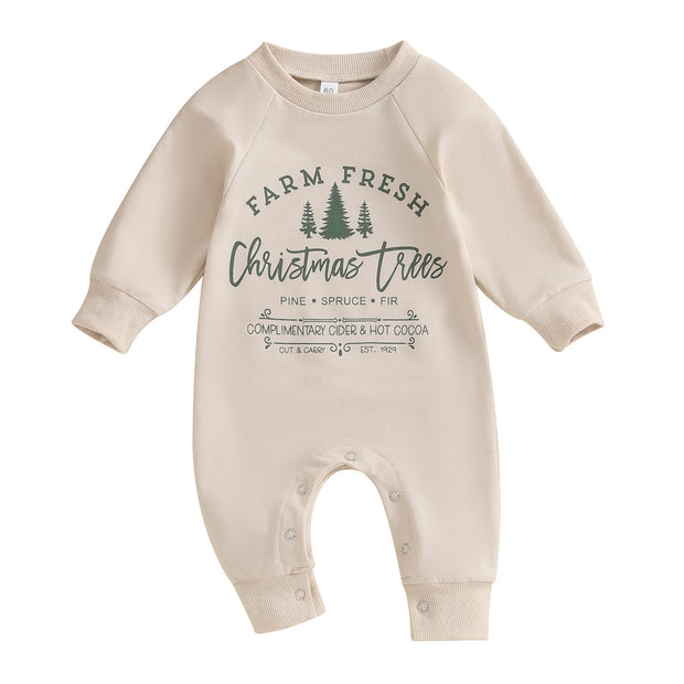 Baby Boys And Girls Long Climbing Jumpsuit Christmas