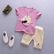 Kids Boys summer new small children children s casual T-shirt cowboy suit a summer tide