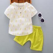 Kids Boys summer new small children children s casual T-shirt cowboy suit a summer tide