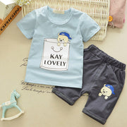 Kids Boys summer new small children children s casual T-shirt cowboy suit a summer tide