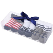 Cute Cartoon Solid Color Polka Dot Letters Striped Bow Baby Socks Set