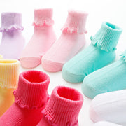 Autumn and winter thick warm baby socks double needle cotton socks relent in tube of 0-1-3 years old children socks