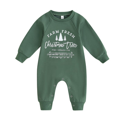 Baby Boys And Girls Long Climbing Jumpsuit Christmas