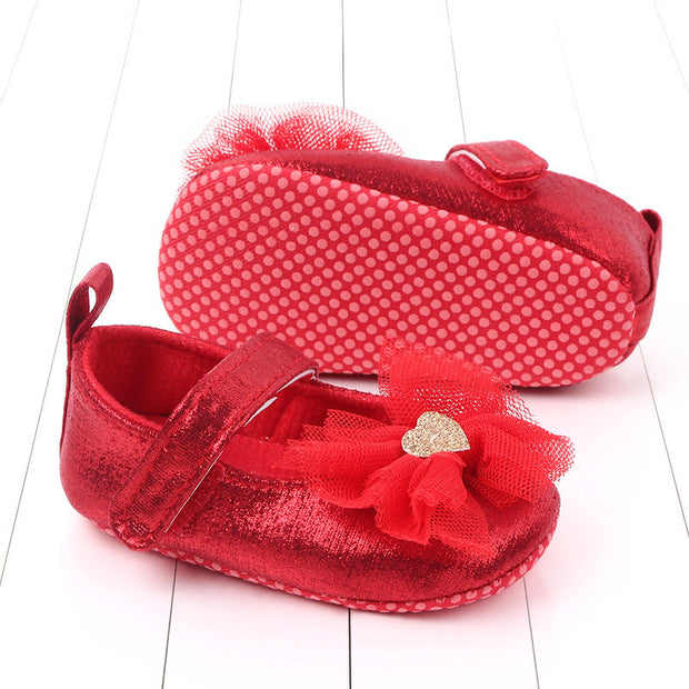 Bow girl baby princess shoes