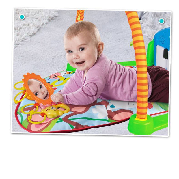 Baby fitness frame pedal piano play blanket