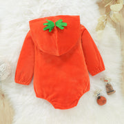 Halloween Pumpkin Suit Long Sleeve One-piece Romper