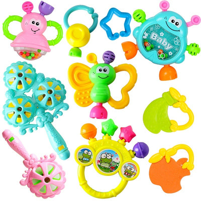 Baby Toys 3-6-12 Months Newborn Rattle 0-1 Year Old Baby Early Childhood Education Toddler Rattle Teether