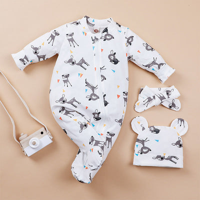 New Fashion Long Sleeve Bodysuit Deer Print