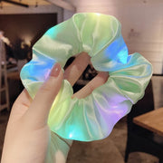 LED Luminous Scrunchies Hairband Women Elastic Hair Bands Girls Hair Ties Ponytail Holder Headwear Accessories