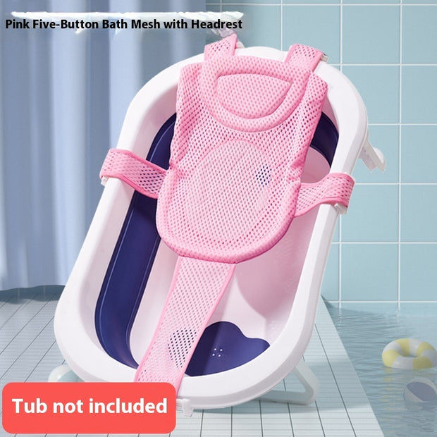 Net Sponge Baby Bathtubs Non-slip Mat Bath Bracket